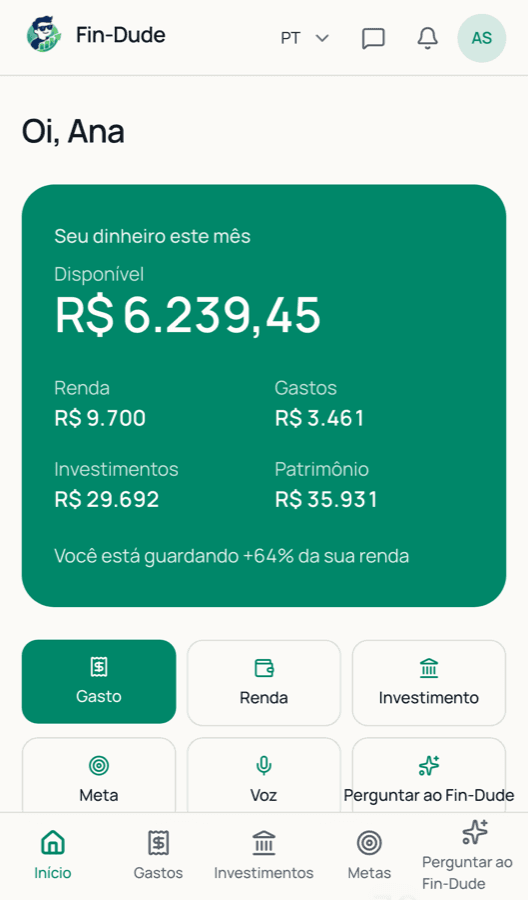 Seu dinheiro este mês